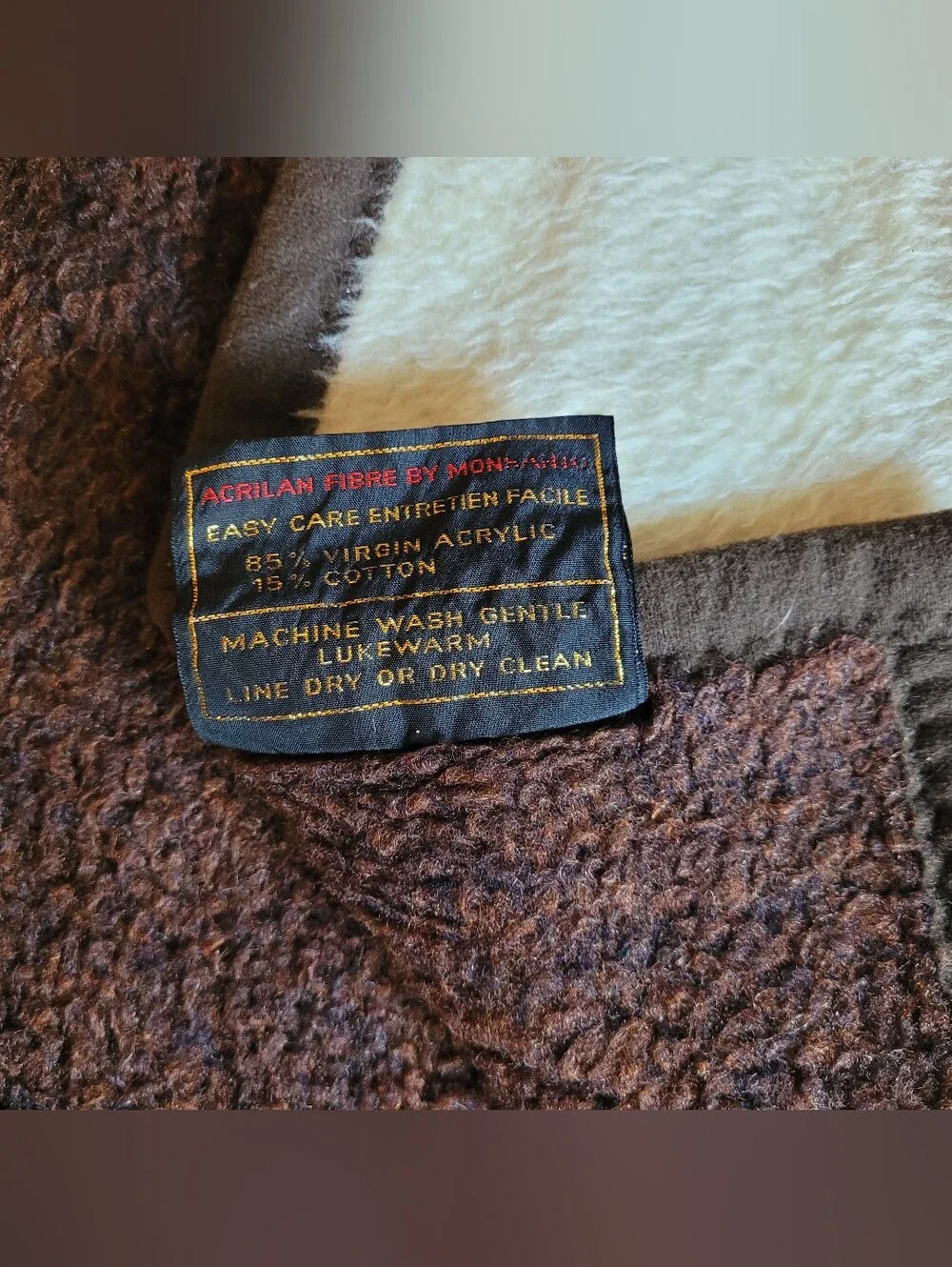 Vintage Biederlack Horse Blanket. Reversible Throw, Mare & Foal, West Germany